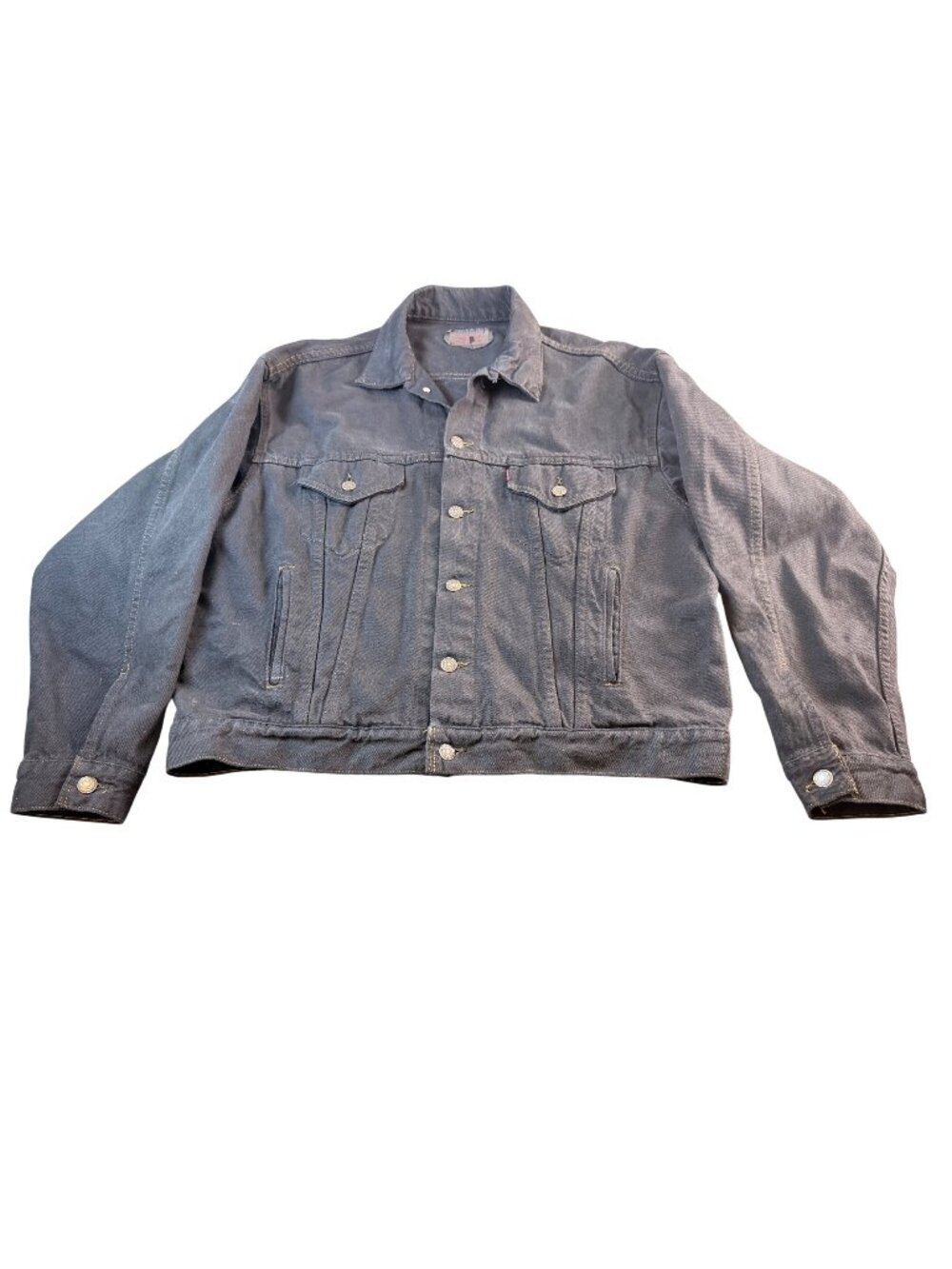 80s 90s Vintage Levis Faded Black Trucker Jean Jacket Streetwear Faded Mens XL